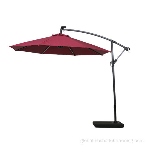 Cantilever Umbrella With Weighted Base Waterproof adjustable direction beach umbrella Factory